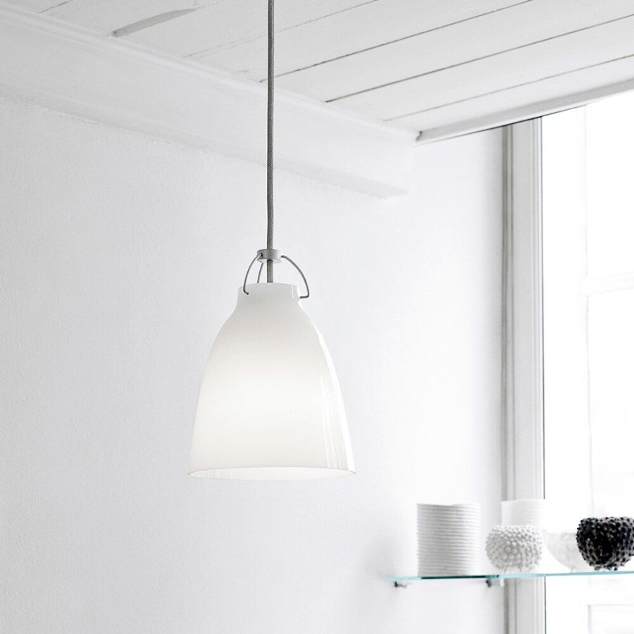 Belysning Fritz Hansen Taklampor | Caravaggio Opal Taklampa P1, Sladd 3 M, Vit