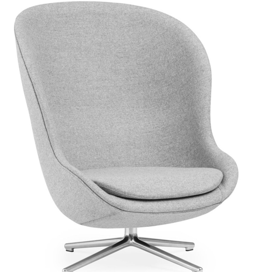 Mobler Normann Copenhagen Fatoljer | Hyg Fatolj Hog Med Snurrbas, Gra / Aluminium