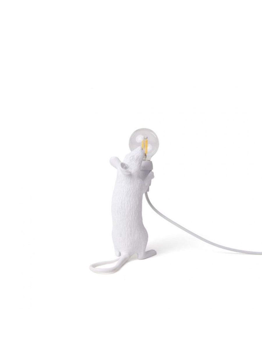 Belysning Seletti Bordslampor | Mouse Lamp Mac Bordslampa, Vit