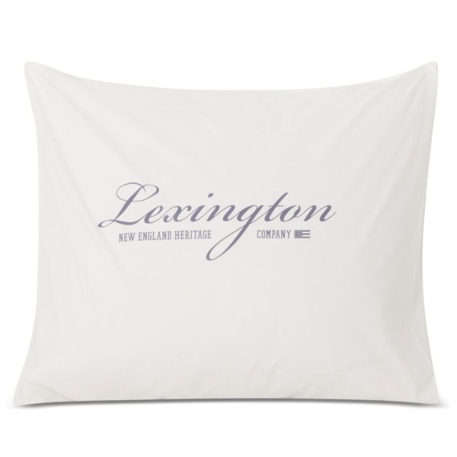 Textil Lexington Orngott | Printed Organic Cotton Poplin Orngott 50X60 Cm, Vit/Dove