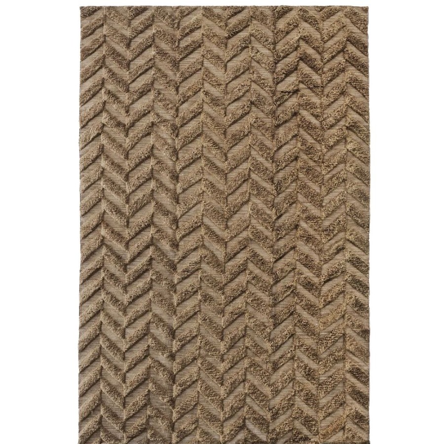 Mattor Dusty Deco Ullmattor | Herringbone Ullmatta 300X400 Cm, Brun