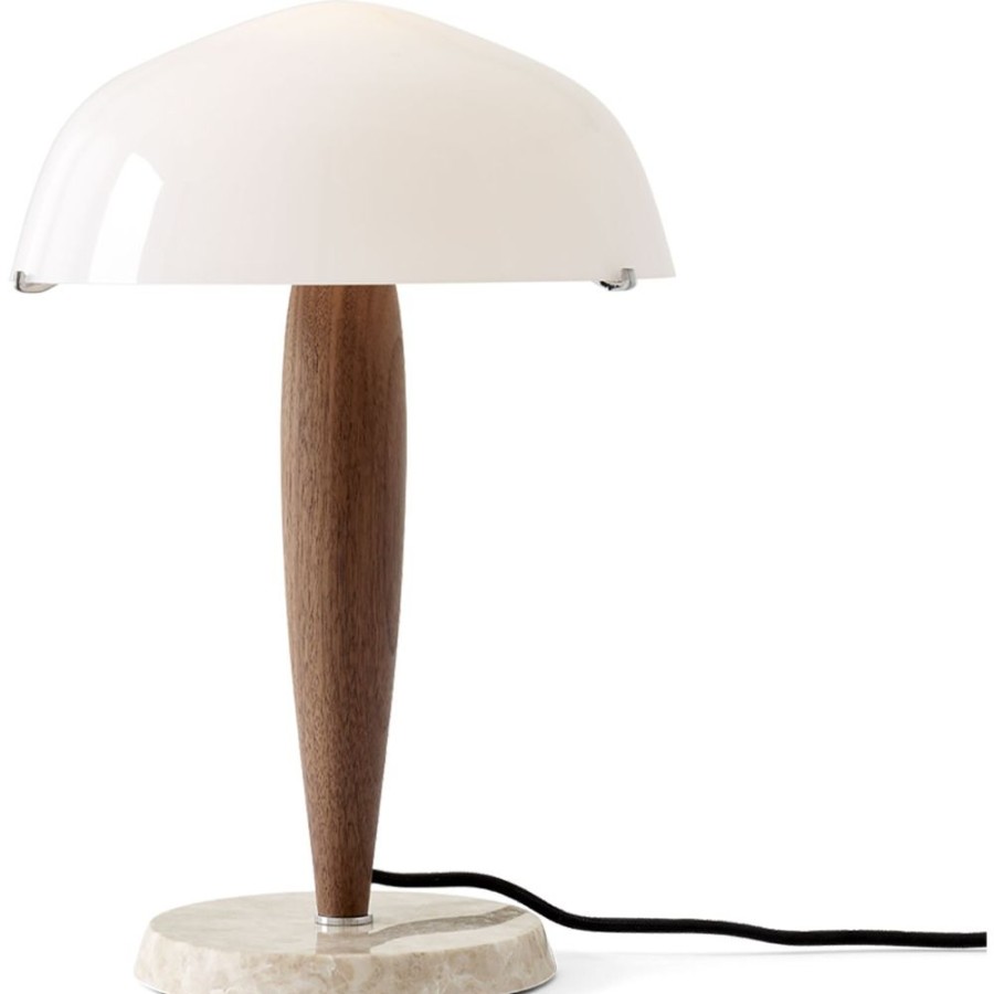 Belysning &Tradition Bordslampor | Herman Shy3 Bordslampa, Creme/Valnot