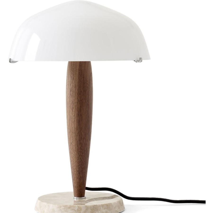 Belysning &Tradition Bordslampor | Herman Shy3 Bordslampa, Creme/Valnot