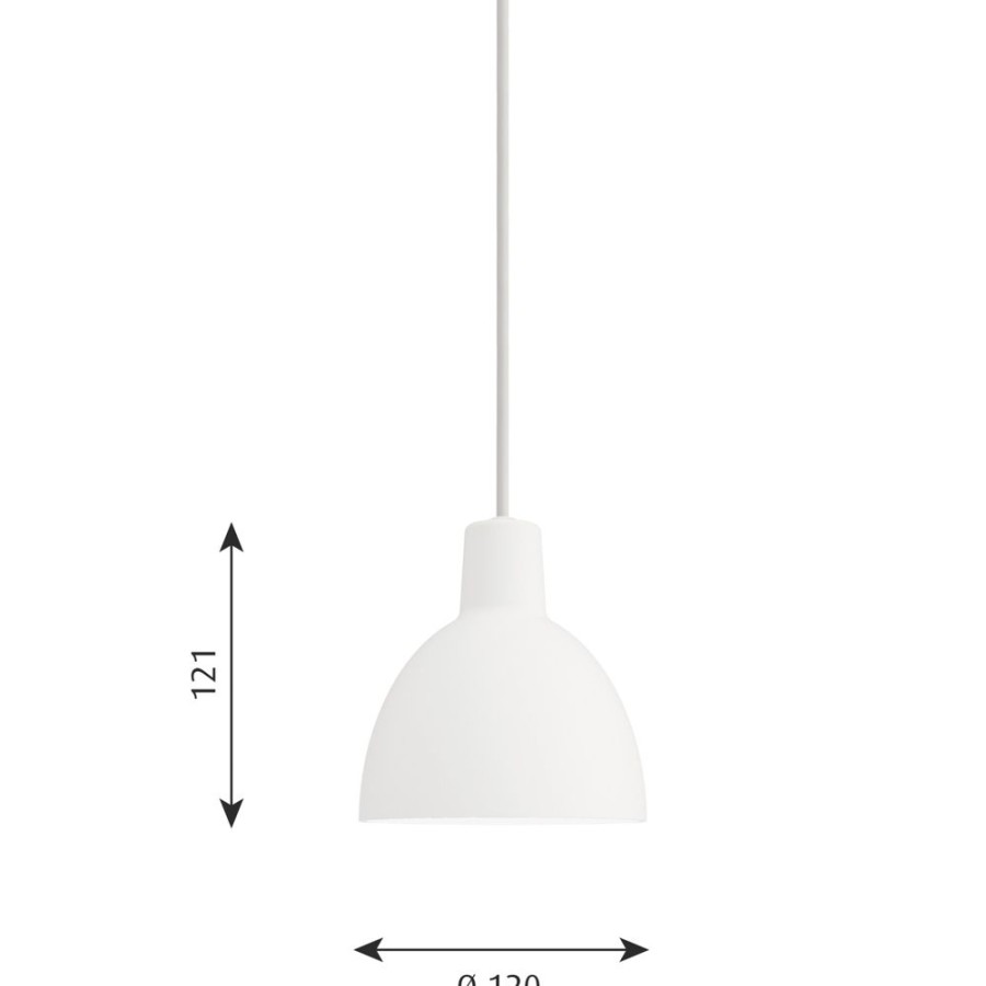 Belysning Louis Poulsen Taklampor | Toldbod 120 Pendel, Vit