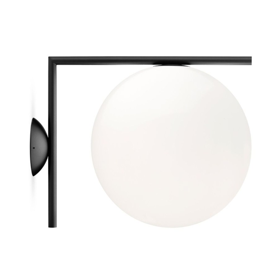 Belysning Flos Vagglampor | Ic Lights C/W2 Tak/Vagglampa, Black