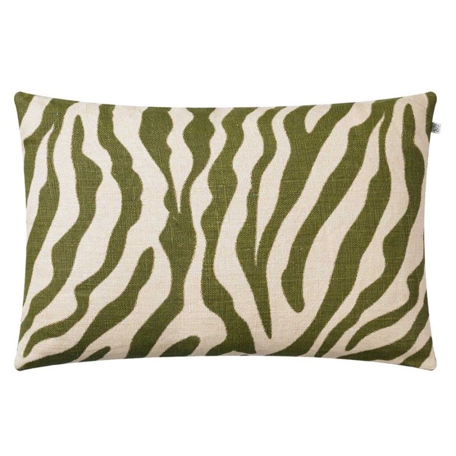 Textil Chhatwal & Jonsson Prydnadskuddar & Kuddfodral | Zebra Kuddfodral 40X60 Cm, Cactus Green