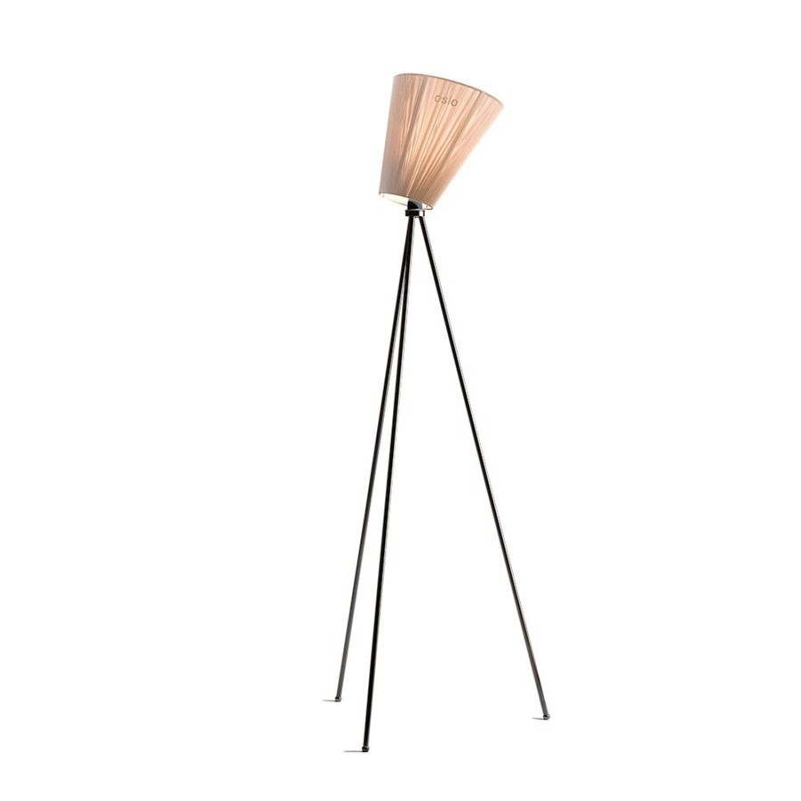 Belysning Northern Golvlampor | Oslo Wood Golvlampa, Black/Beige