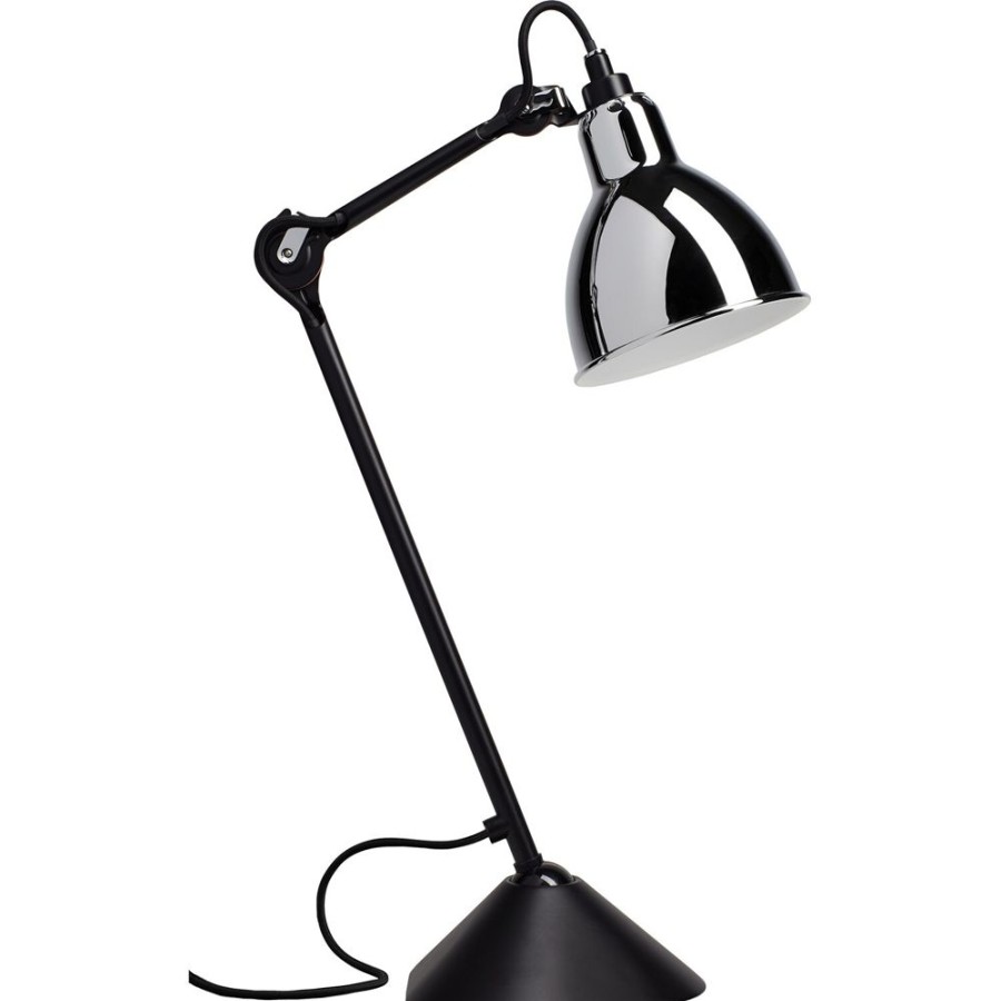 Belysning DCWéditions Bordslampor | La Lampe Gras N°205 Bordslampa, Svart / Krom