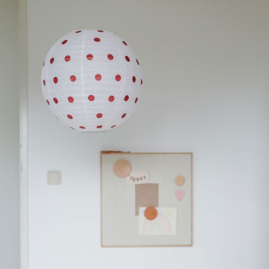 Belysning Nofred Lampskarmar | Dot Lampskarm Rispapper O40 Cm, Vinrod