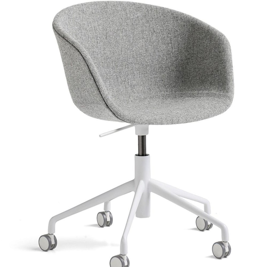 Mobler HAY Kontorsstolar | Aac53 Stol 5 Star Swivel, Vit / Hallingdal Grey