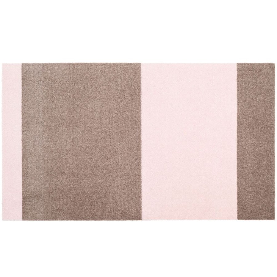 Mattor Tica Copenhagen Plastmattor | Stripes Matta Sand/Light Rose, 67X120 Cm