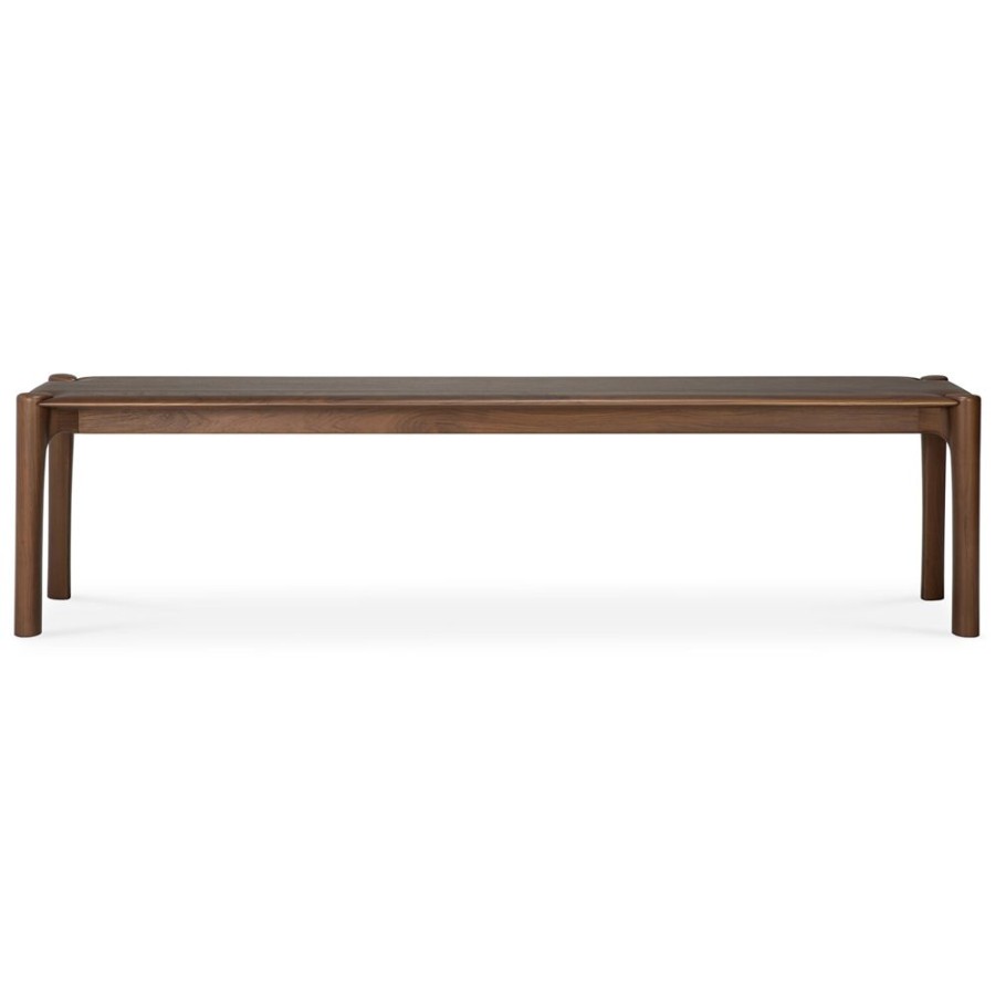 Mobler Ethnicraft Bankar | Pi Bank Morkbetsad Teak, 186 Cm