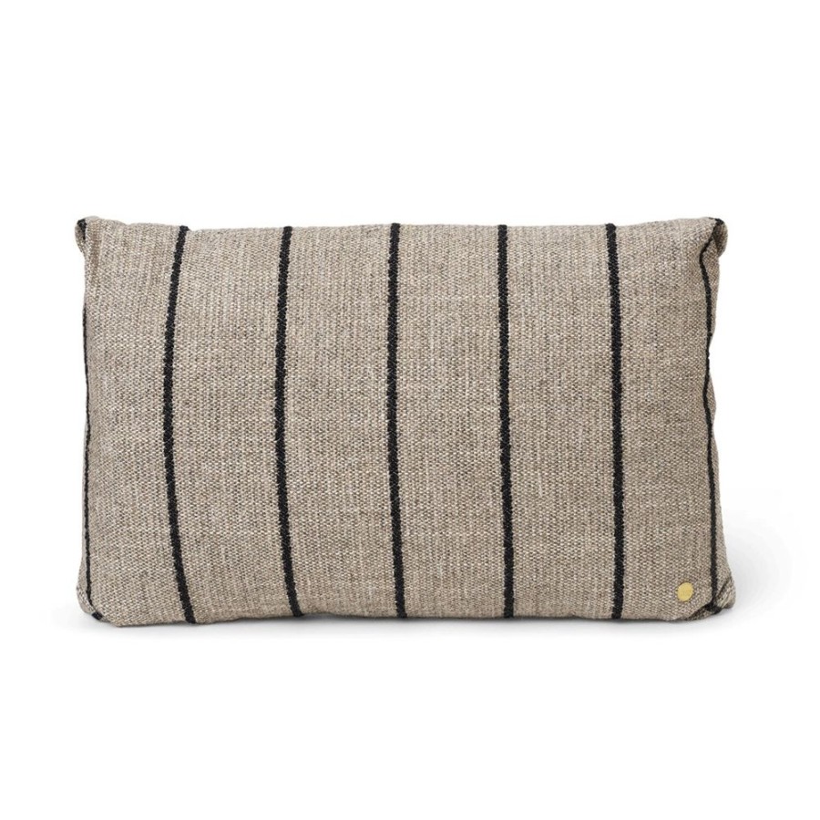 Textil Ferm Living Prydnadskuddar & Kuddfodral | Clean Pasadena Prydnadskudde 60X40 Cm, Sand / Svart