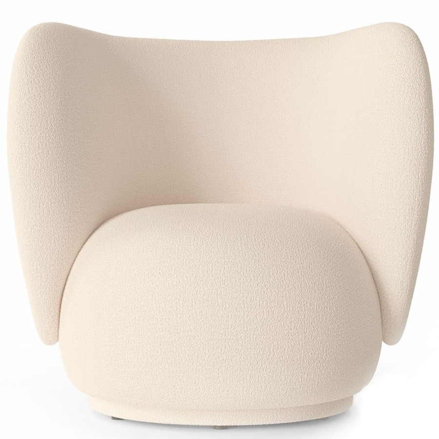 Mobler Ferm Living Fatoljer | Rico Wool Boucle Loungestol, Off-White