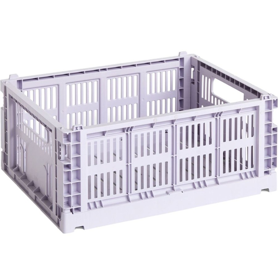 Inredning HAY Boxar & Askar | Colour Crate Forvaringslada M, 26,5Xx34,5 Cm, Lavendel