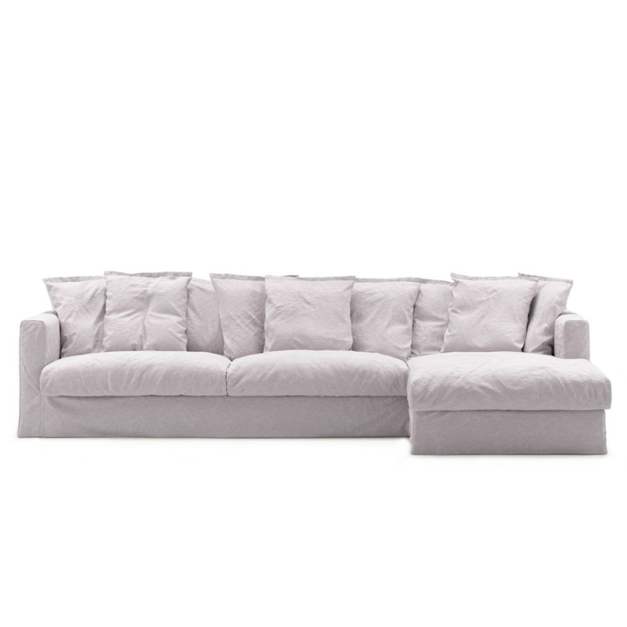 Mobler Decotique Hornsoffor & Divansoffor | Le Grand Air 3-Sitssoffa Linne Divan Hoger, Misty Grey