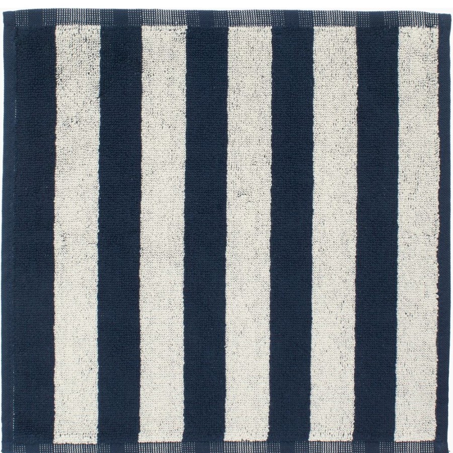 Textil Marimekko Handdukar & Badlakan | Kaksi Raitaa Mini Handduk Sand / Morkbla, 30X30 Cm