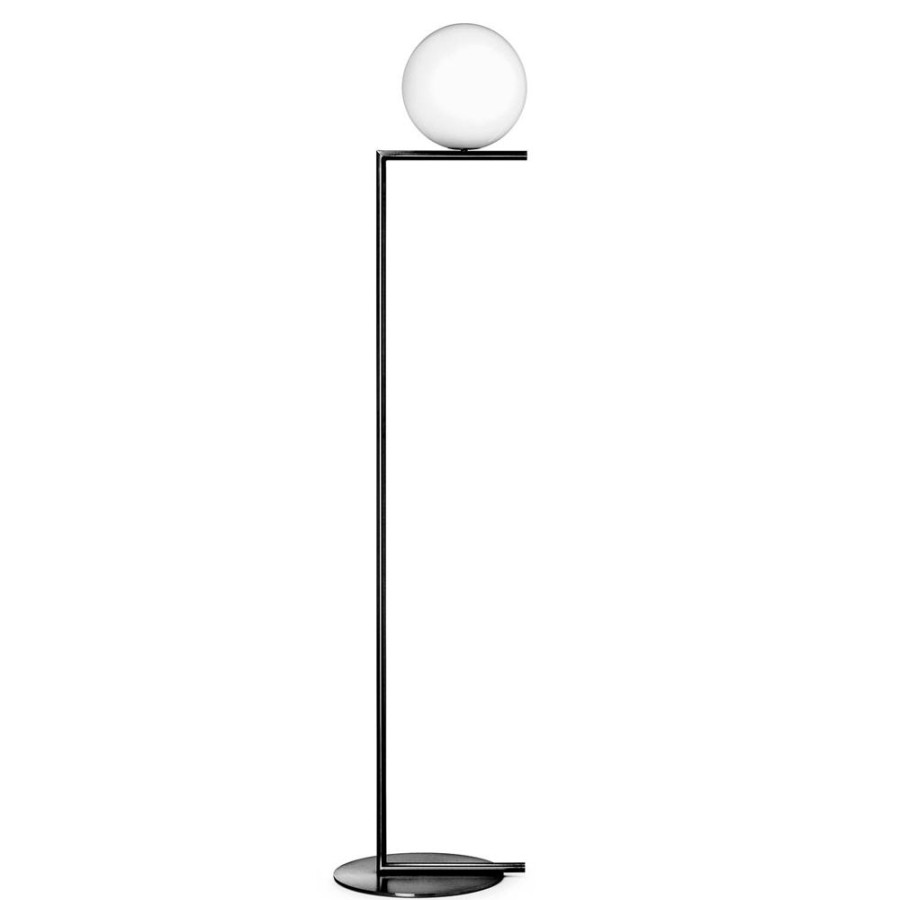 Belysning Flos Golvlampor | Ic Lights F1 Golvlampa, Black