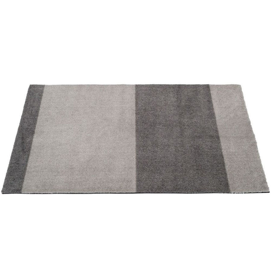 Mattor Tica Copenhagen Plastmattor | Stripes Matta Steel Grey / Ljusgra, 60X90 Cm