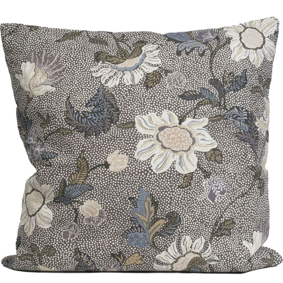 Textil Ceannis Prydnadskuddar & Kuddfodral | Flower Linen Kuddfodral 50X50 Cm, Khaki