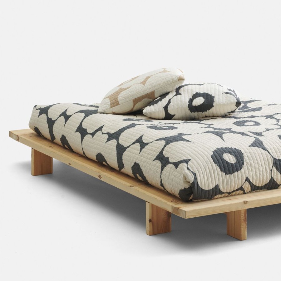 Textil Marimekko Sangoverkast | Unikko Overkast 260X260 Cm Off-White/Charcoal