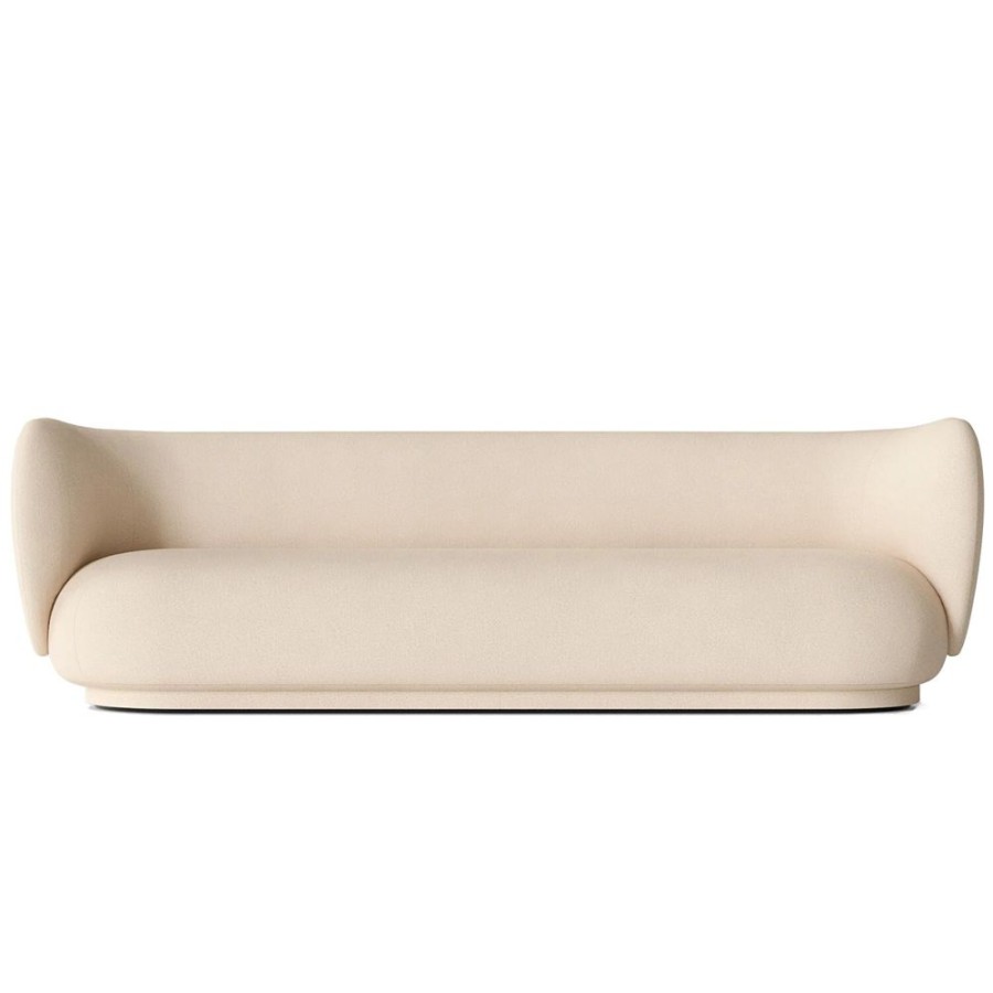 Mobler Ferm Living 4-Sitssoffor | Rico Brushed 4-Sitssoffa, Off-White