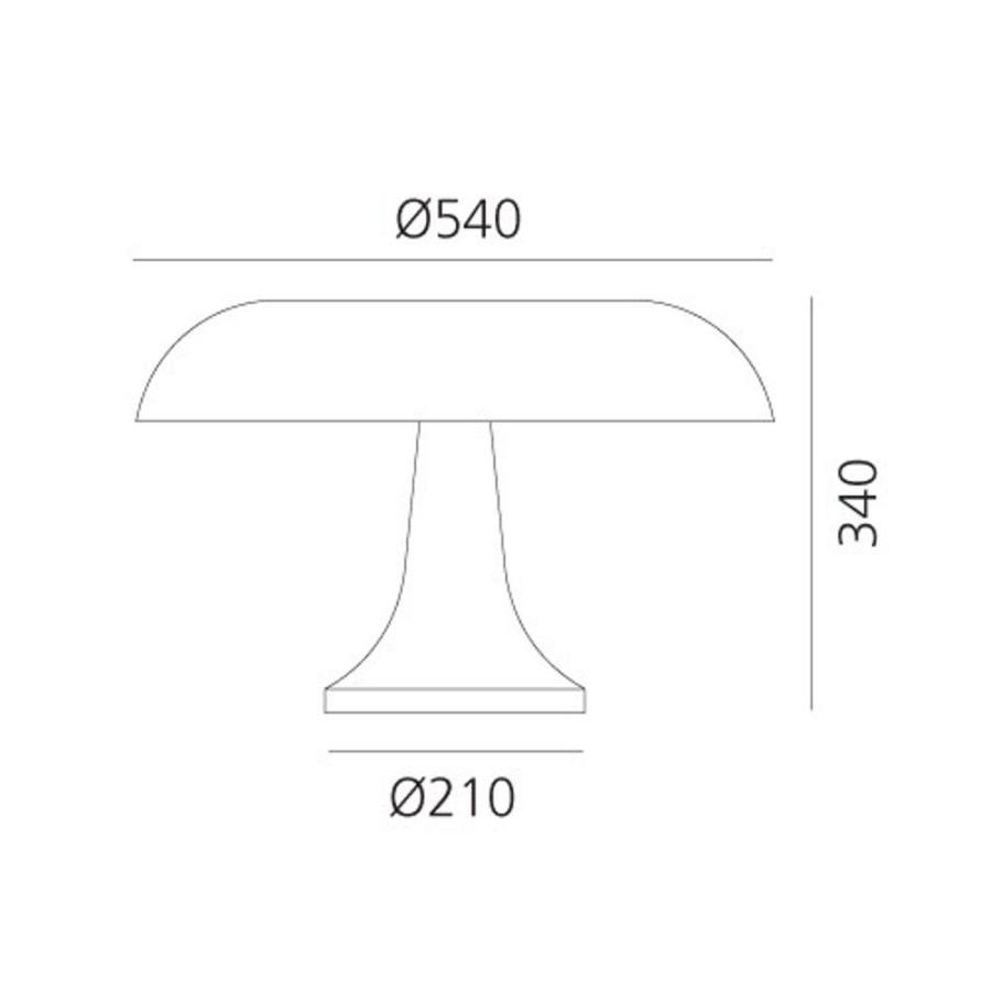 Belysning Artemide Bordslampor | Nesso Bordslampa H34 Cm, Orange