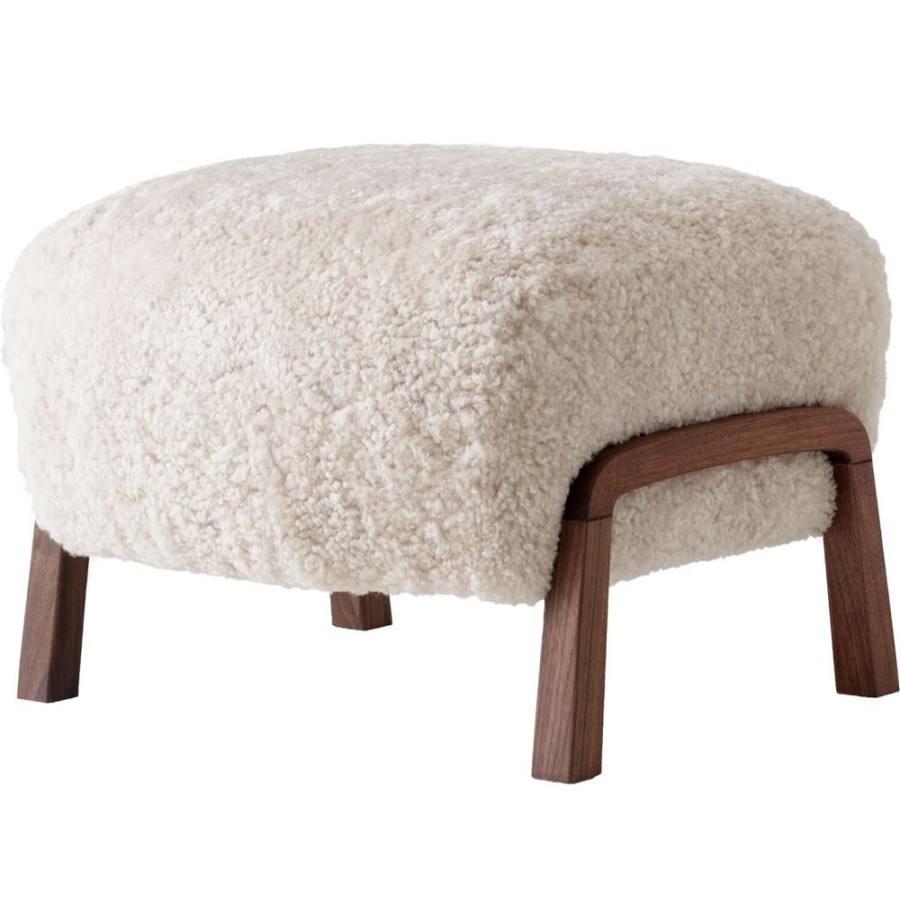 Mobler &Tradition Fotpallar | Wulff Atd3 Sittpuff, Valnot/Sheepskin Moonlight