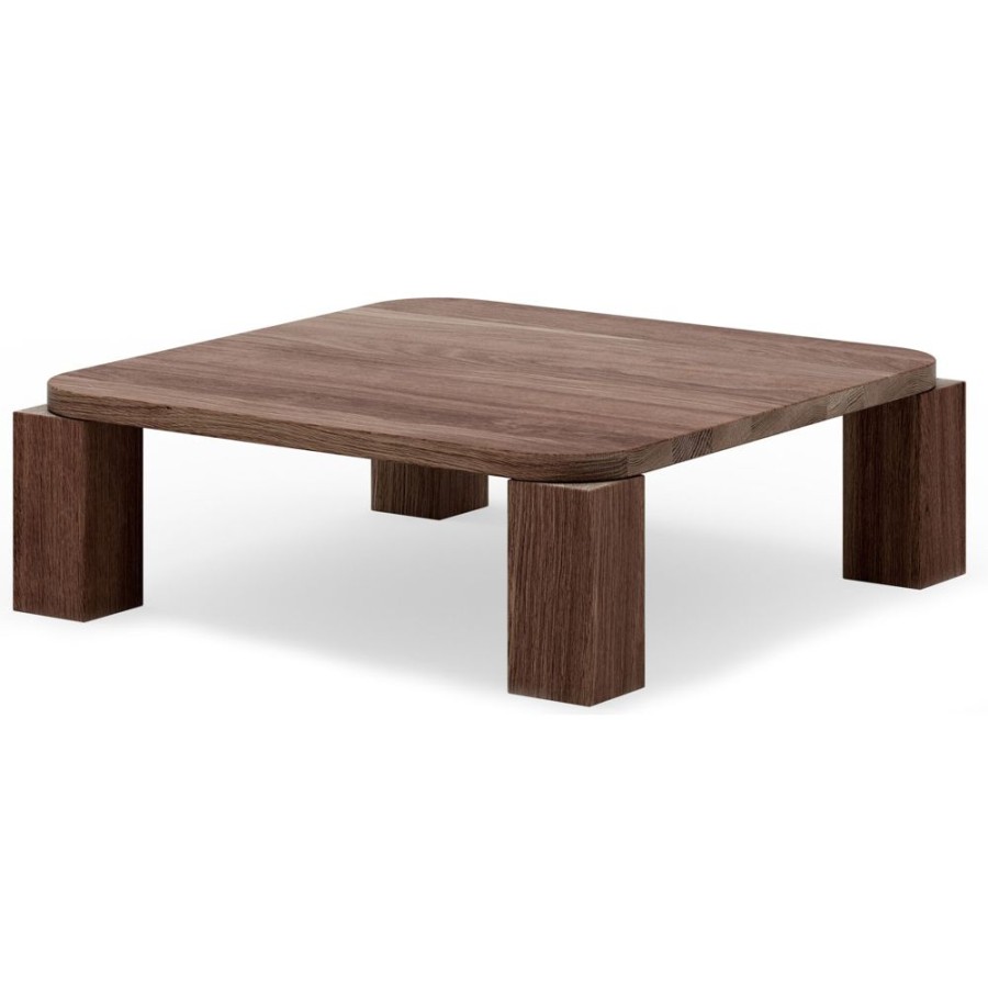 Mobler New Works Soffbord | Atlas Coffee Table, Fumed Oak 820X820