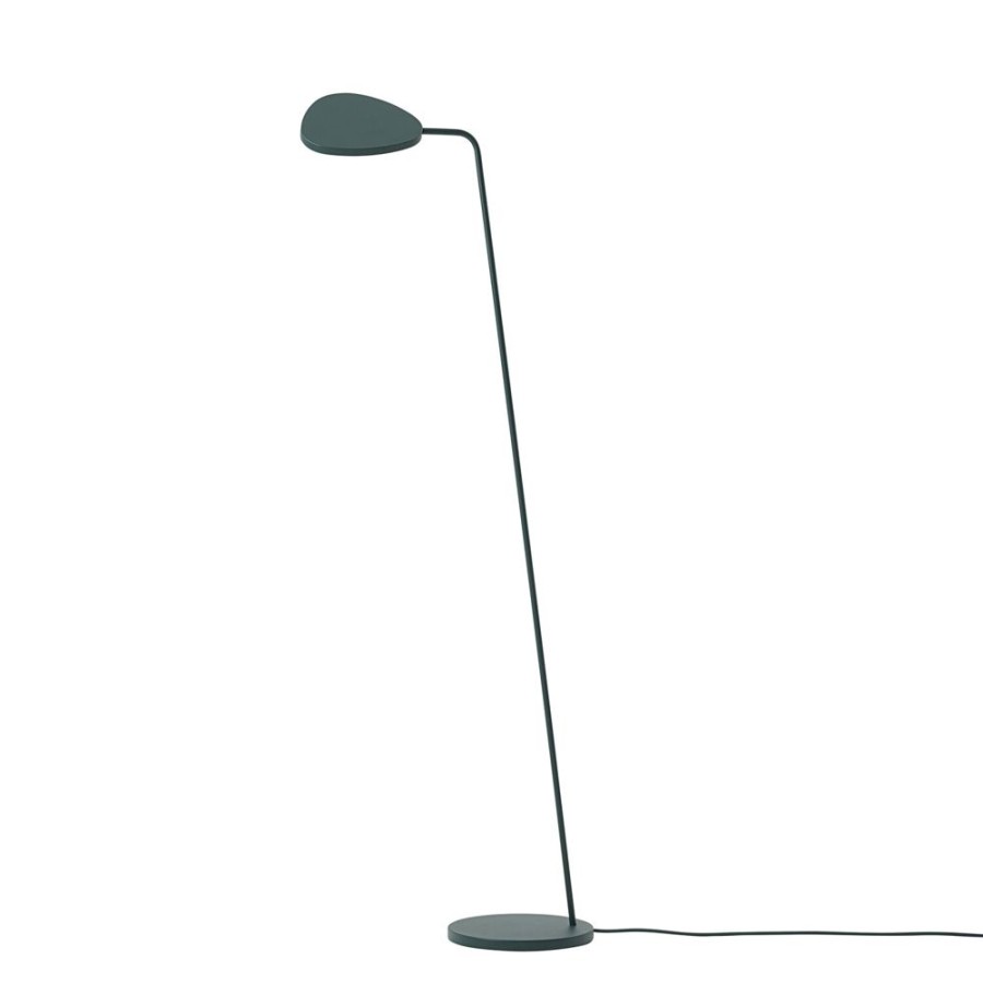 Belysning Muuto Golvlampor | Leaf Golvlampa, Morkgron