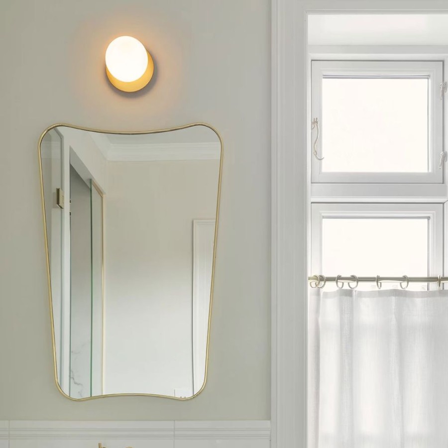 Belysning Nuura Plafonder | Liila 1 Vagg-/Taklampa 200 Mm, Nordic Gold / Opal