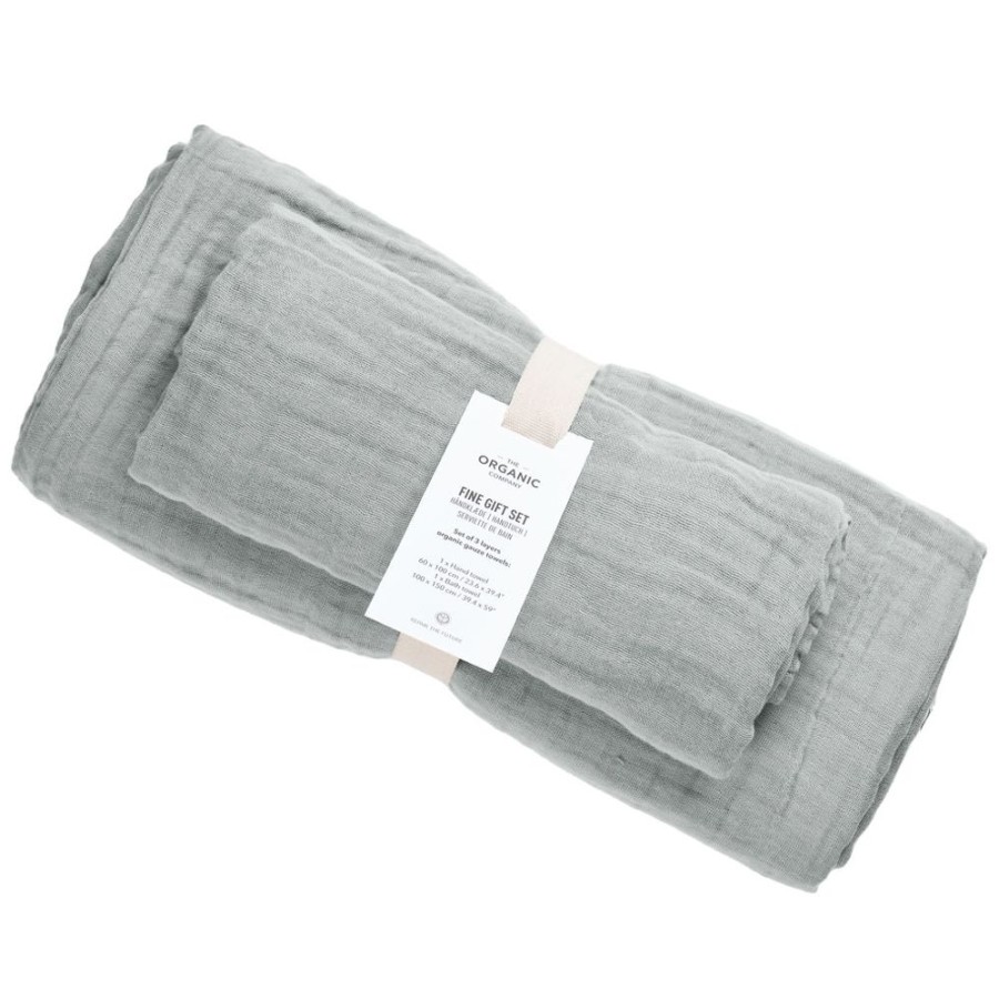 Textil The Organic Company Handdukar & Badlakan | Fine Gavoset 2-Pack, Dusty Mint