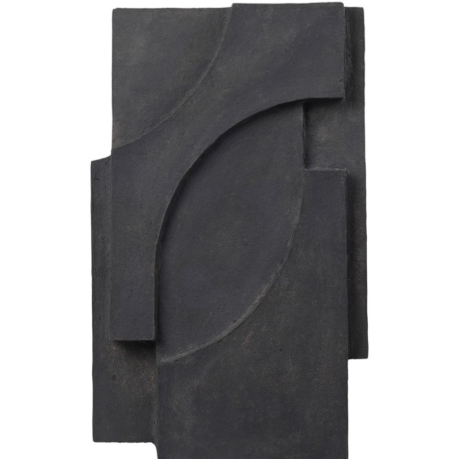 Inredning Kristina Dam Studio Vaggdekorationer | Serif Relief 42X68 Cm, Svart