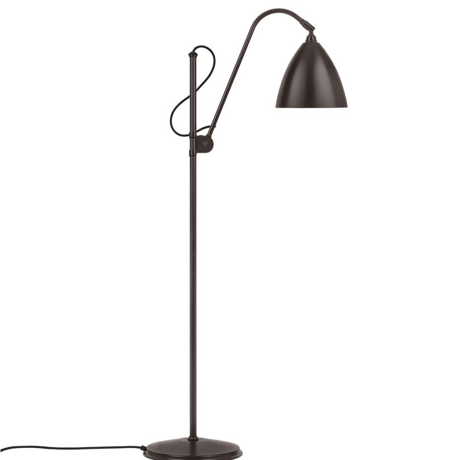 Belysning GUBI Golvlampor | Bestlite Bl3 M Golvlampa, Black Brass/Black Brass