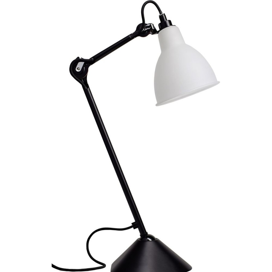 Belysning DCWéditions Bordslampor | La Lampe Gras N°205 Bordslampa, Svart / Frostat Glas