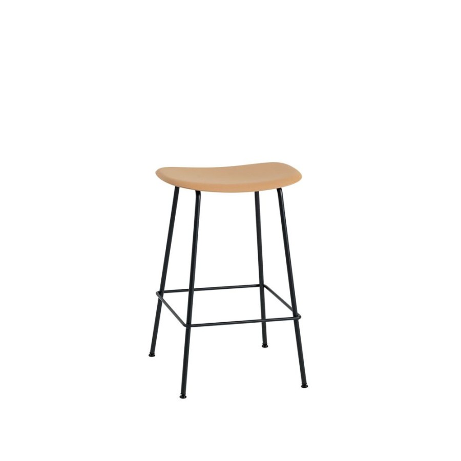 Mobler Muuto Barstolar | Fiber Tube Bar Stool, Ochre/Svart