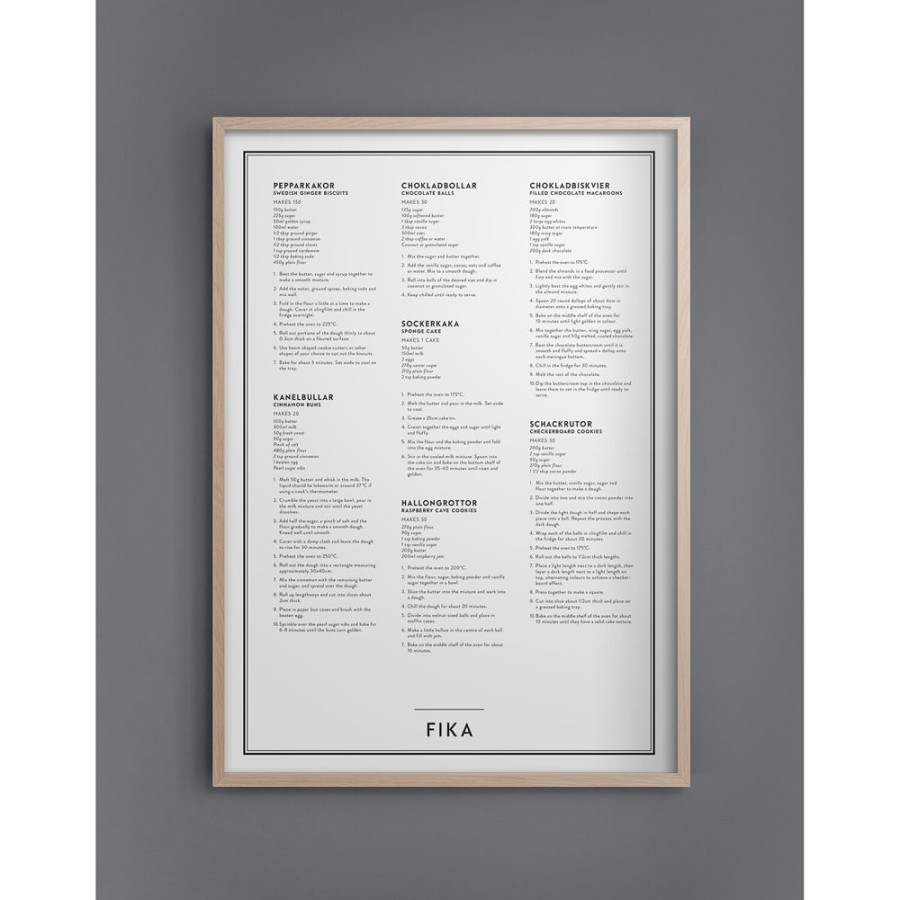 Inredning Kunskapstavlan® Posters | Swedish Fika - Pa Engelska 50X70 Cm