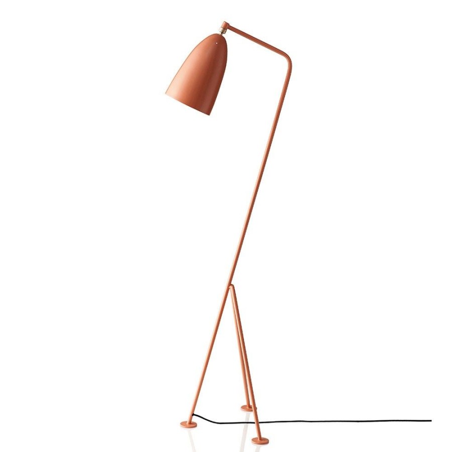 Belysning GUBI Golvlampor | Grashoppa Golvlampa, Vintage Red