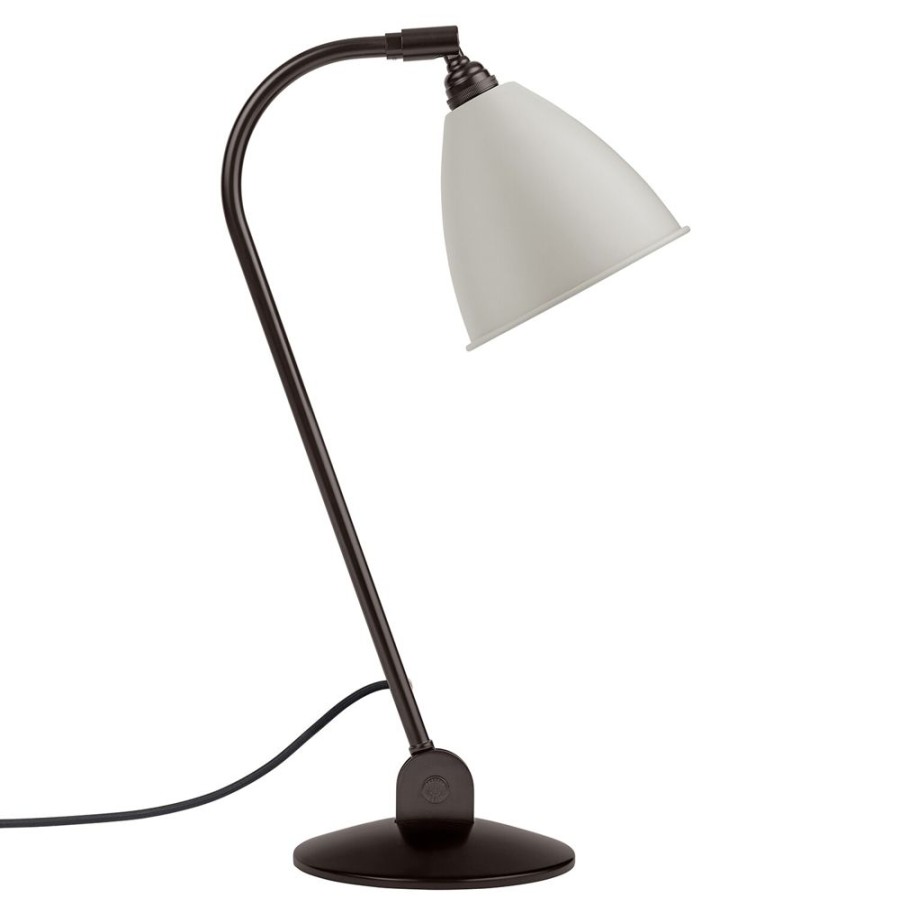 Belysning GUBI Bordslampor | Bestlite Bl2 Bordslampa, Black Brass/Classic White