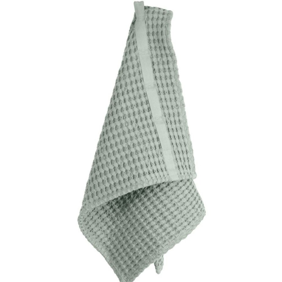 Textil The Organic Company Handdukar & Badlakan | Big Waffle Handduk, Dusty Mint