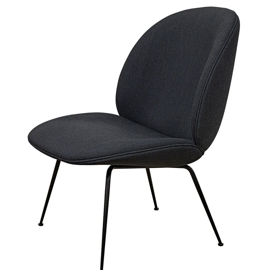 Mobler GUBI Fatoljer | Beetle Loungestol, Conic Base Svart, Remix 183 Svart