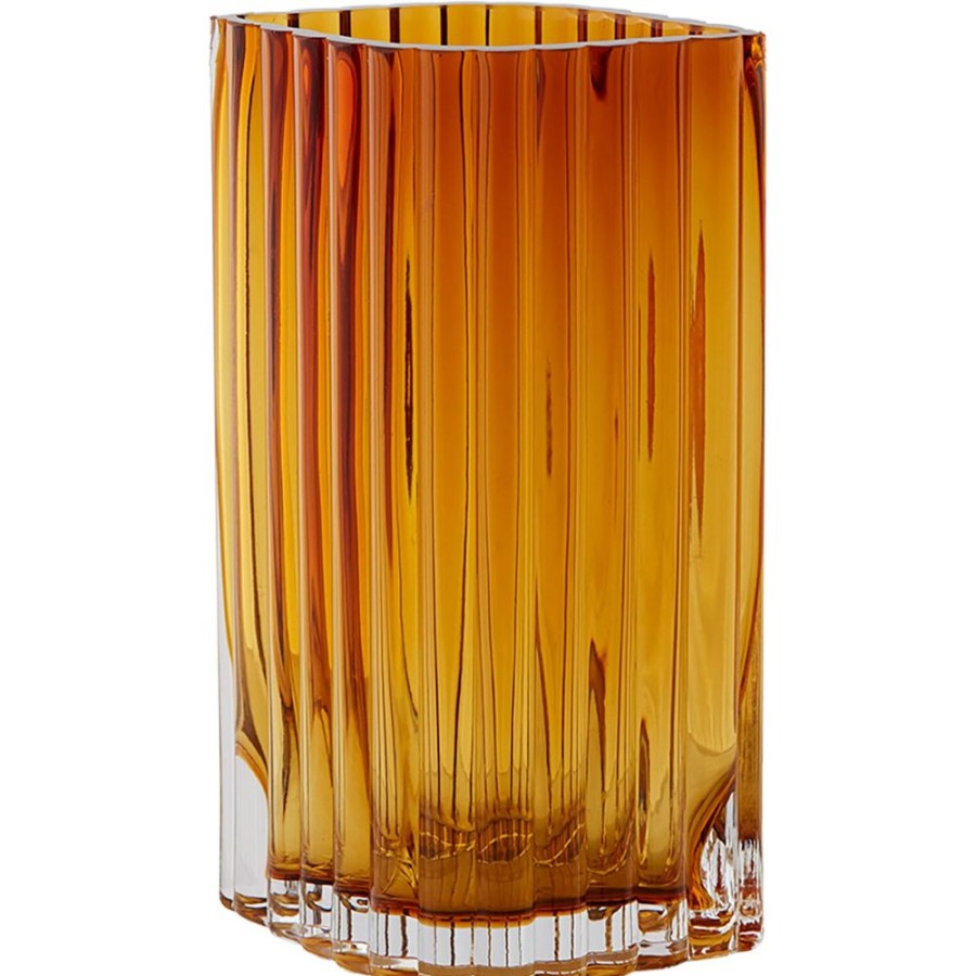 Inredning AYTM Vaser | Folium Vas 20 Cm, Amber