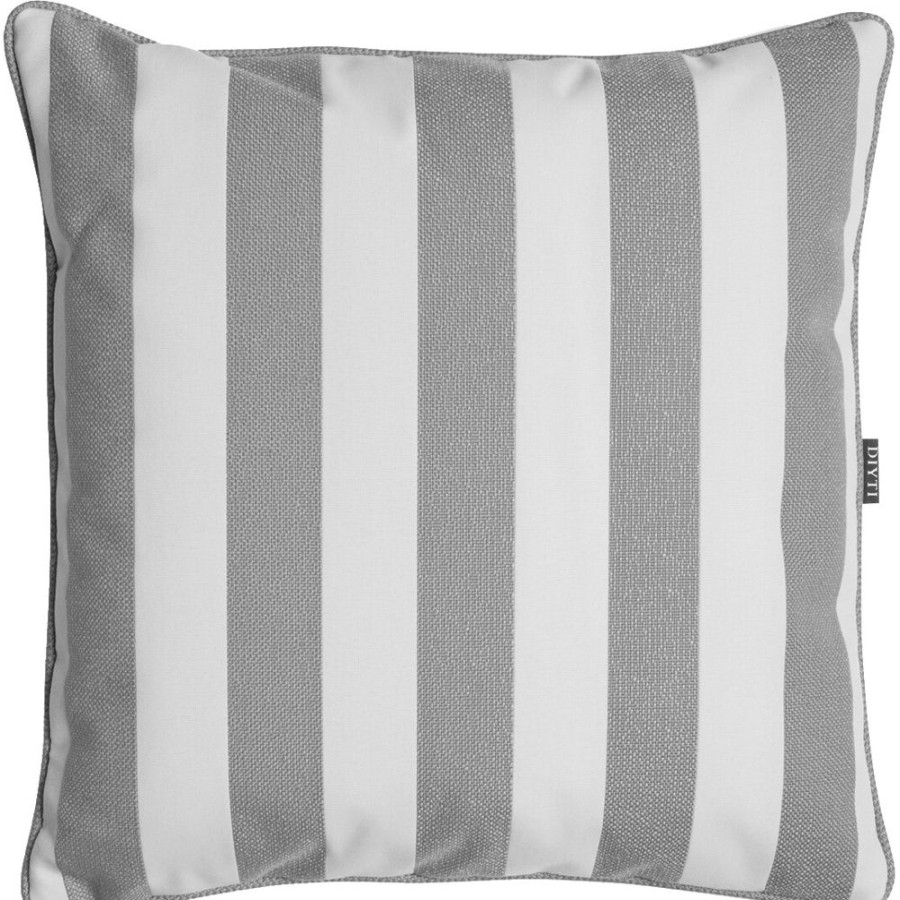 Textil DIYTI Utekuddar | Wide Stripe Kudde 45X45 Cm, Gra