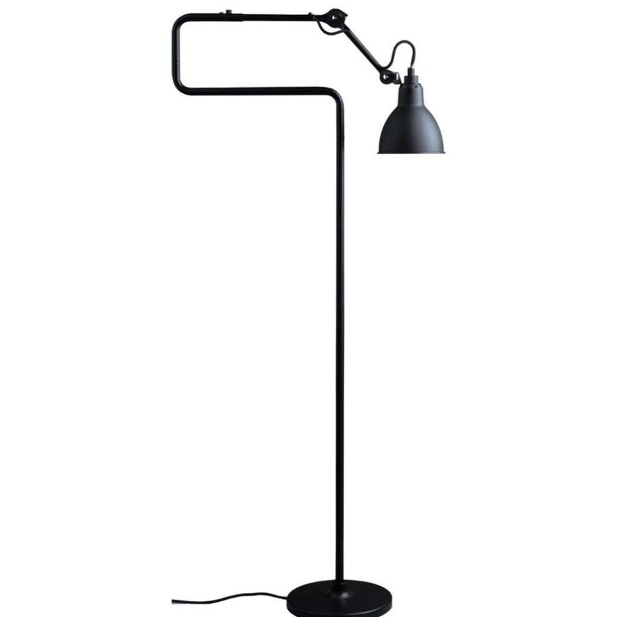 Belysning DCWéditions Golvlampor | La Lampe Gras N°411 Golvlampa, Svart