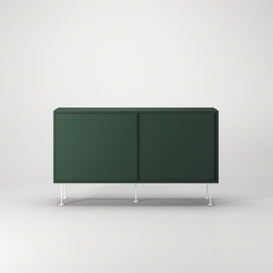 Mobler Decotique Sideboards | Vogue Sidobord Med Ben 136 Cm, Gron / Vit