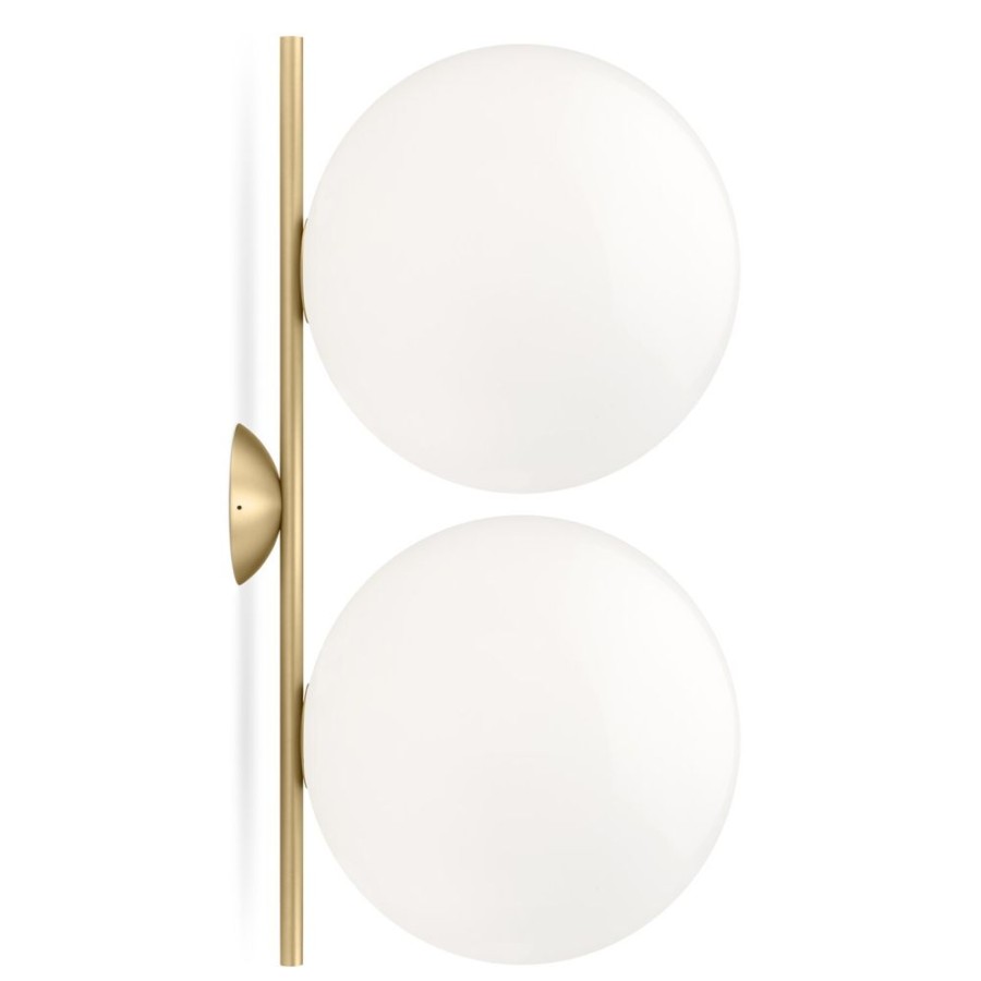 Belysning Flos Plafonder | Ic Lights C/W2 Double Vagglampa, Brass