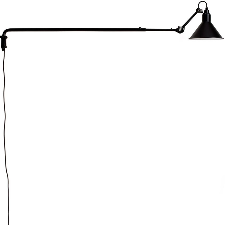 Belysning DCWéditions Vagglampor | Lampe Gras N°213 Vagglampa, Svart