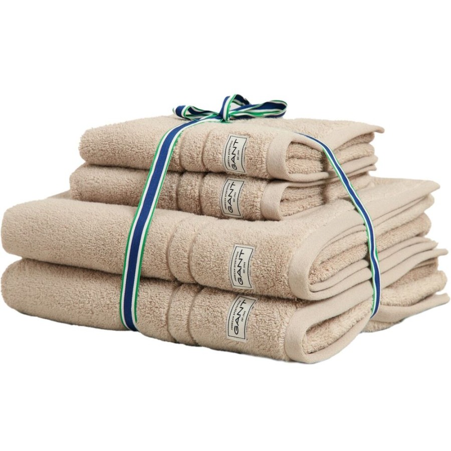 Textil Gant Home Handdukar & Badlakan | Premium Handdukar 4-Pack 50X70 + 70X140 Cm, Silver Sand