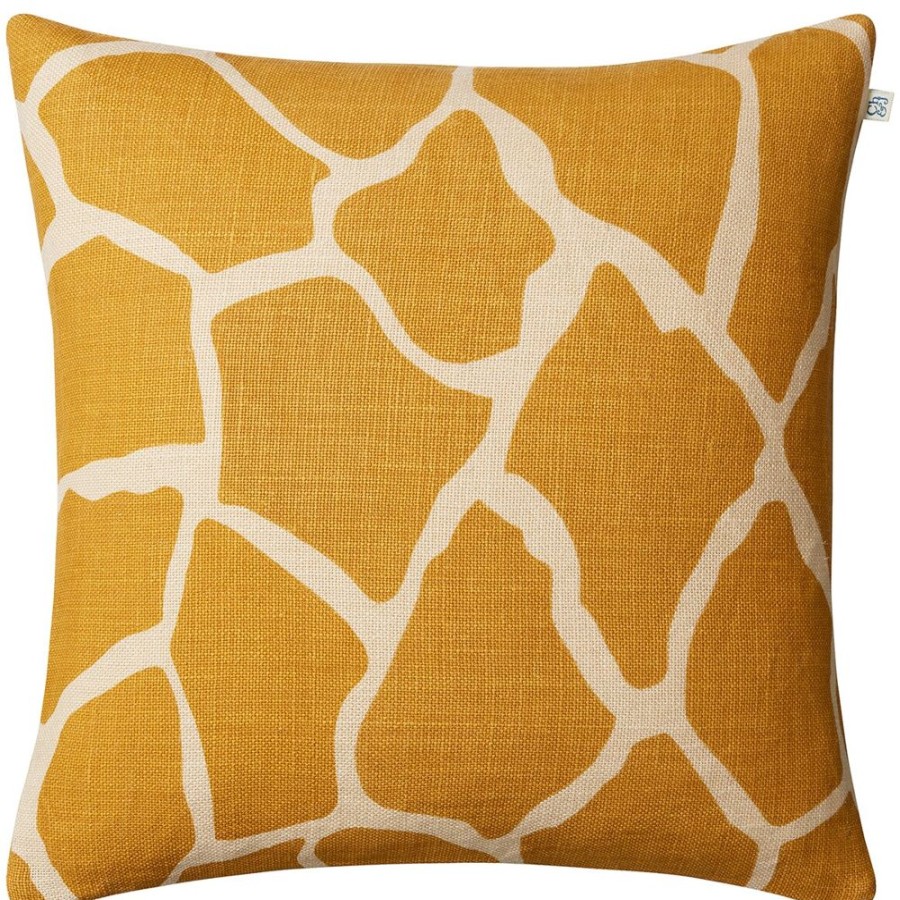 Textil Chhatwal & Jonsson Prydnadskuddar & Kuddfodral | Nadi Kuddfodral 50X50 Cm, Spicy Yellow / Ljusbeige