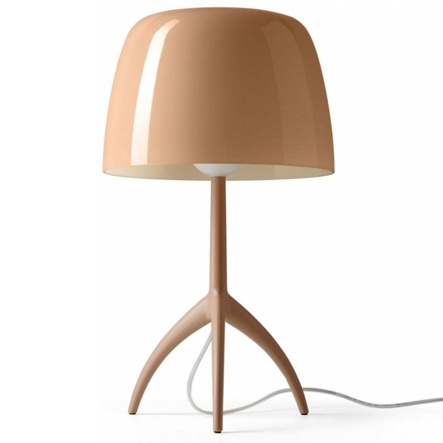 Belysning Foscarini Bordslampor | Lumiere Nuances Piccola Bordslampa Med Dimmer, Cipria